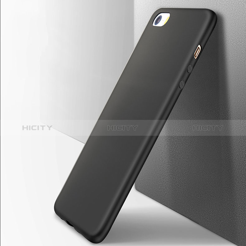 Coque Ultra Fine Silicone Souple R01 pour Apple iPhone 5 Noir Plus