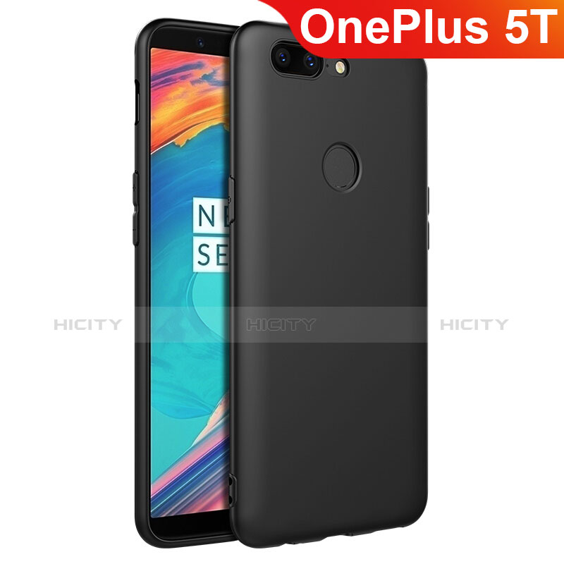 Coque Ultra Fine Silicone Souple S02 pour OnePlus 5T A5010 Noir Plus