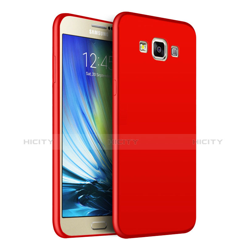 Coque Ultra Fine Silicone Souple S02 pour Samsung Galaxy A7 Duos SM-A700F A700FD Rouge Plus