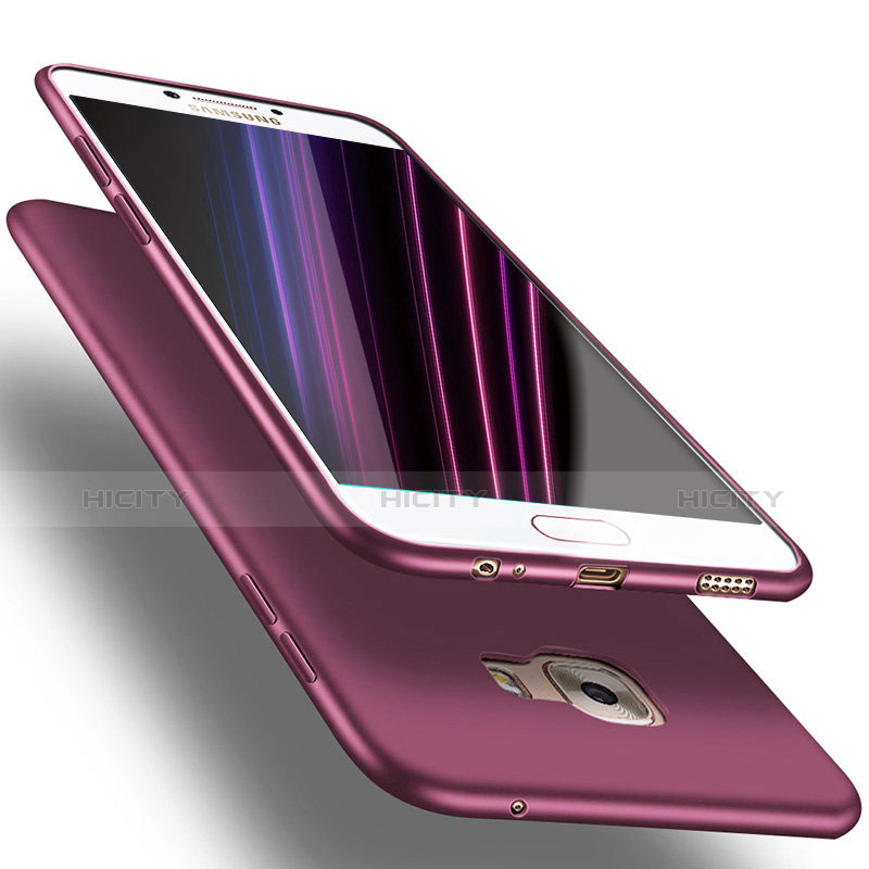 Coque Ultra Fine Silicone Souple S02 pour Samsung Galaxy C5 SM-C5000 Violet Plus
