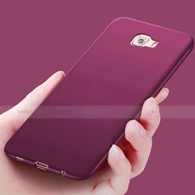 Coque Ultra Fine Silicone Souple S02 pour Samsung Galaxy C5 SM-C5000 Violet Plus