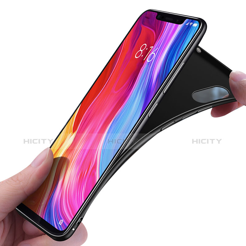 Coque Ultra Fine Silicone Souple S02 pour Xiaomi Mi 8 Screen Fingerprint Edition Noir Plus