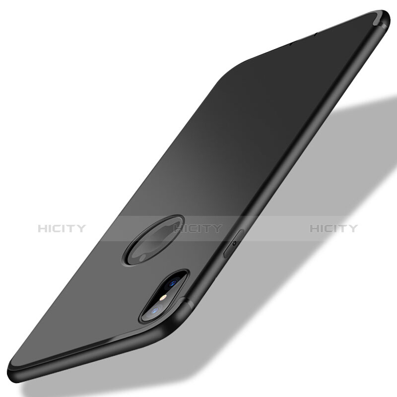 Coque Ultra Fine Silicone Souple S04 pour Apple iPhone X Noir Plus