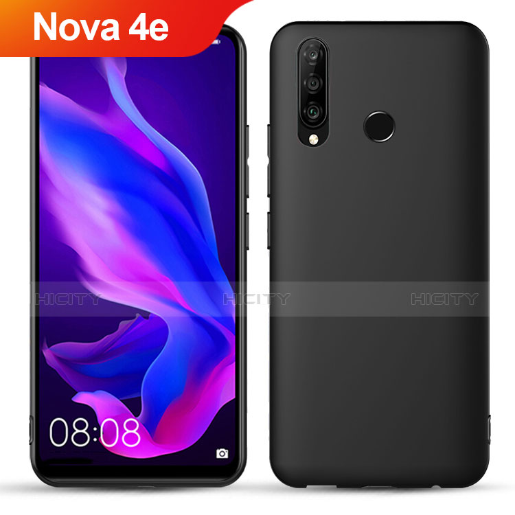 Coque Ultra Fine Silicone Souple S05 pour Huawei Nova 4e Noir Plus