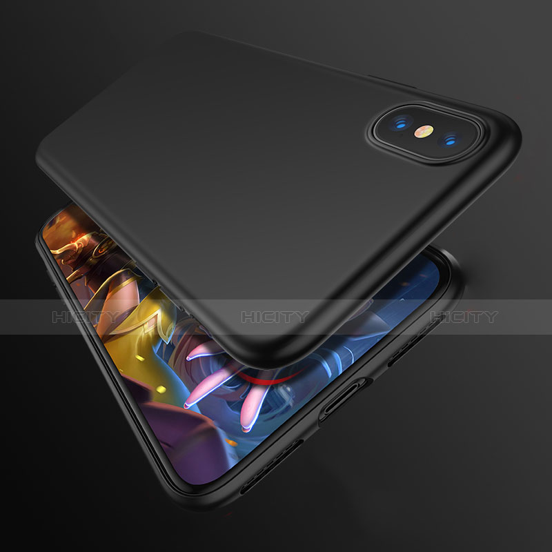 Coque Ultra Fine Silicone Souple S06 pour Apple iPhone Xs Noir Plus