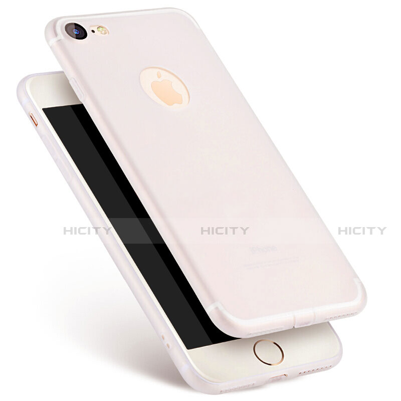 Coque Ultra Fine Silicone Souple S07 pour Apple iPhone SE (2020) Blanc Plus