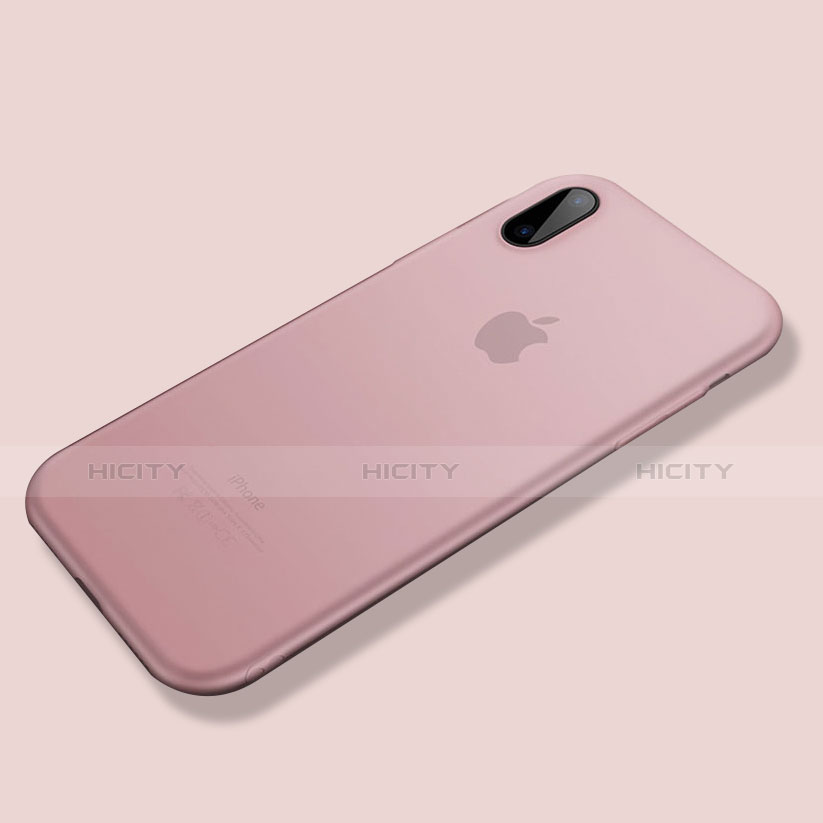 Coque Ultra Fine Silicone Souple S07 pour Apple iPhone X Rose Plus