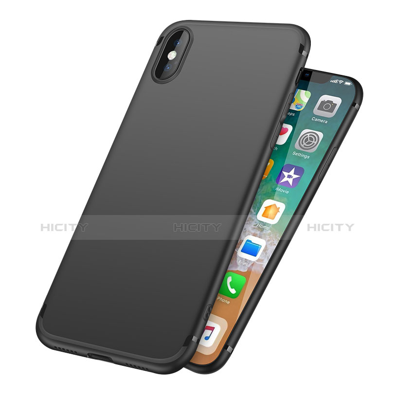 Coque Ultra Fine Silicone Souple S09 pour Apple iPhone Xs Noir Plus