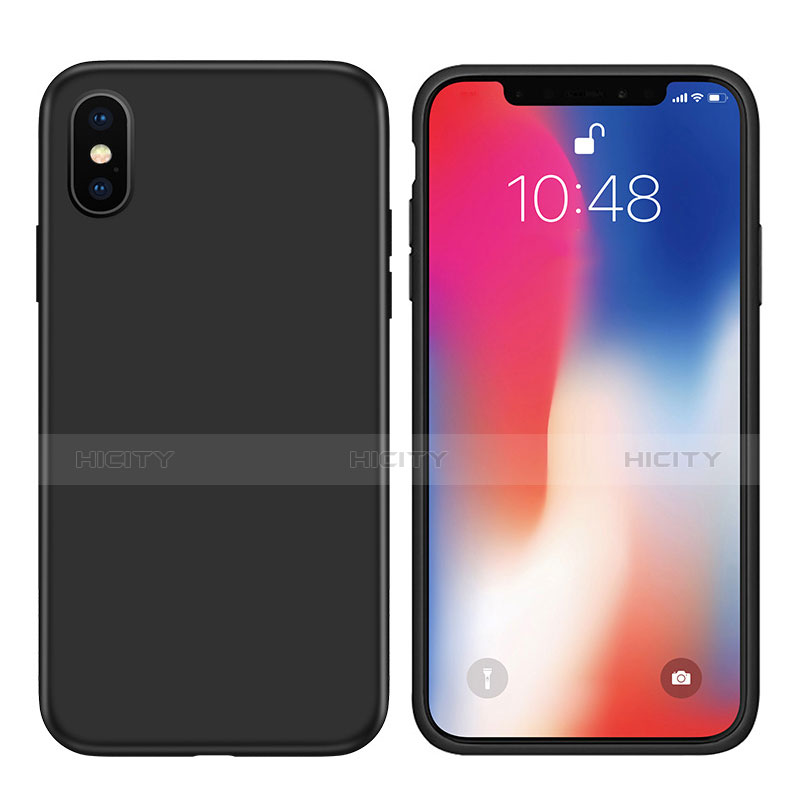 Coque Ultra Fine Silicone Souple S11 pour Apple iPhone Xs Noir Plus