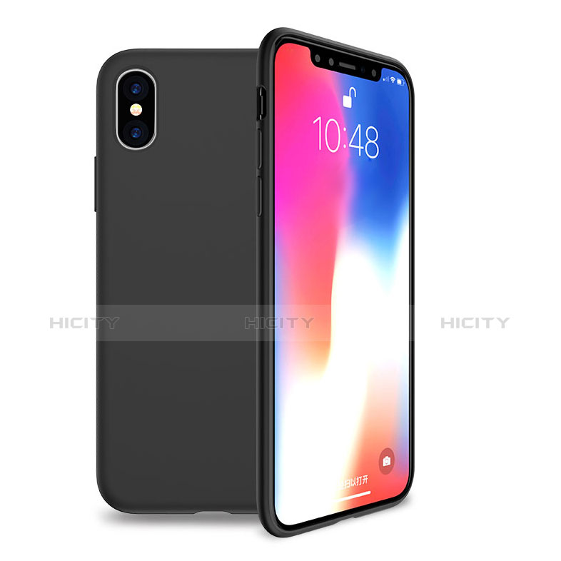 Coque Ultra Fine Silicone Souple S11 pour Apple iPhone Xs Noir Plus