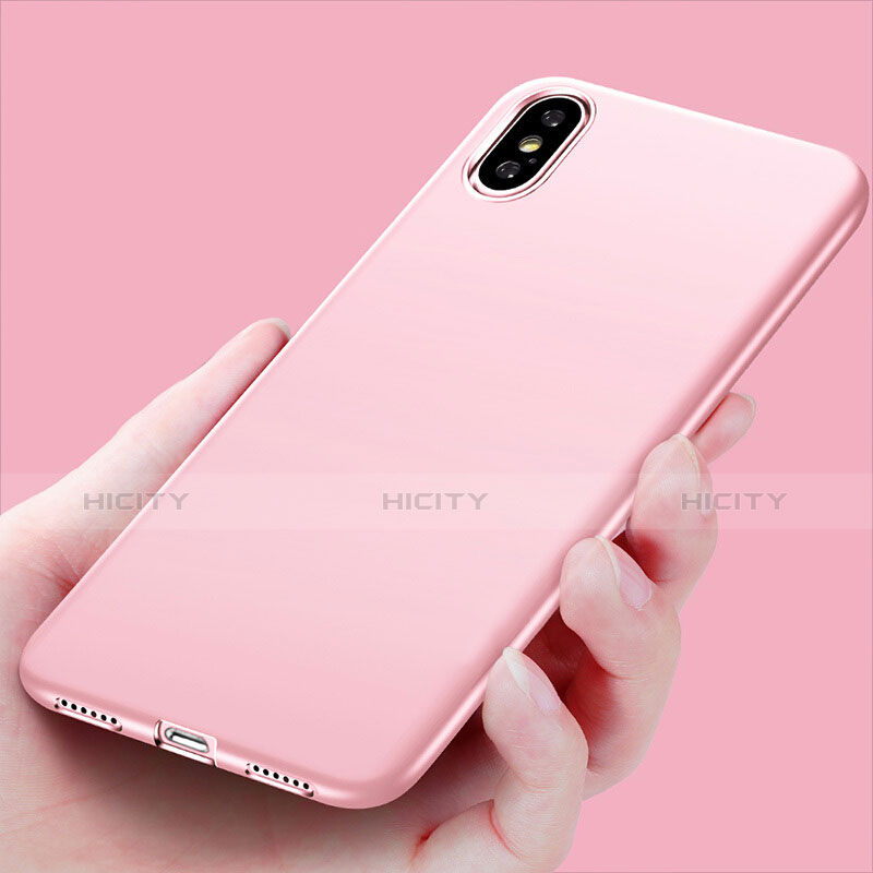 Coque Ultra Fine Silicone Souple S16 pour Apple iPhone Xs Max Rose Plus