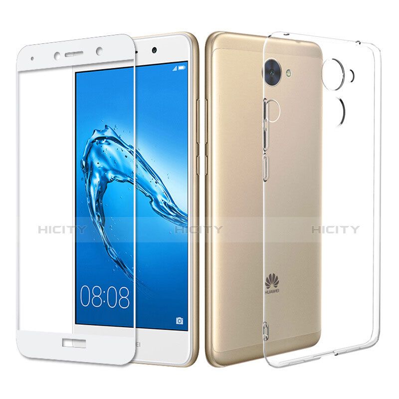 Coque Ultra Fine Silicone Souple Transparente et Protecteur d'Ecran pour Huawei Enjoy 7 Plus Clair Plus