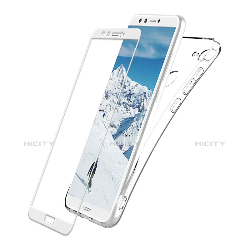 Coque Ultra Fine Silicone Souple Transparente et Protecteur d'Ecran pour Huawei Honor 9 Lite Blanc Plus