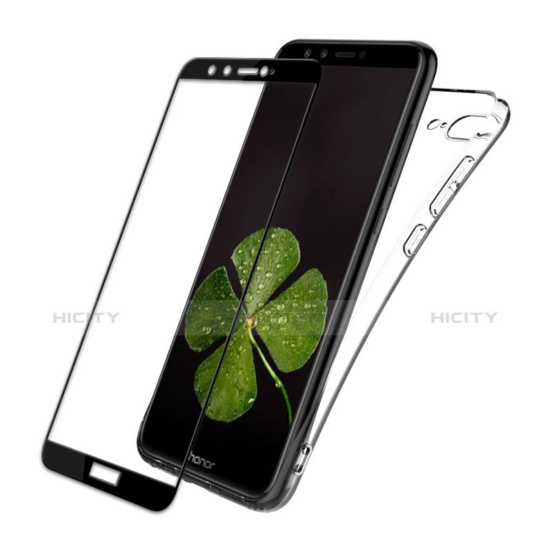 Coque Ultra Fine Silicone Souple Transparente et Protecteur d'Ecran pour Huawei Honor 9 Lite Noir Plus