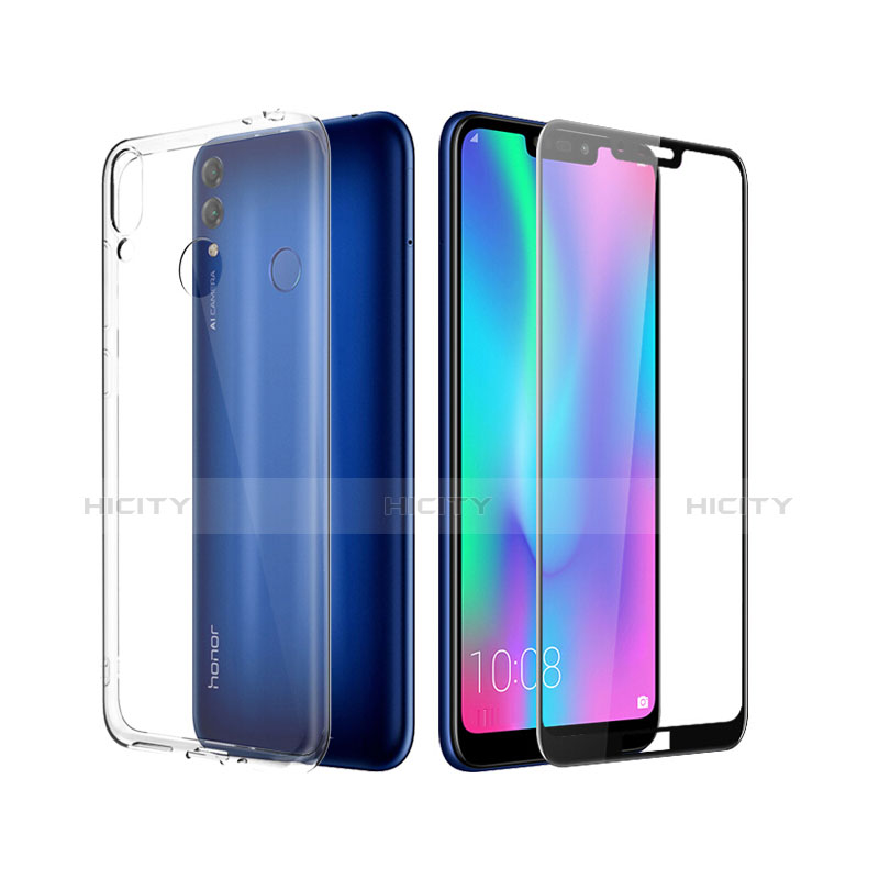 Coque Ultra Fine Silicone Souple Transparente et Protecteur d'Ecran pour Huawei Honor Play 8C Clair Plus