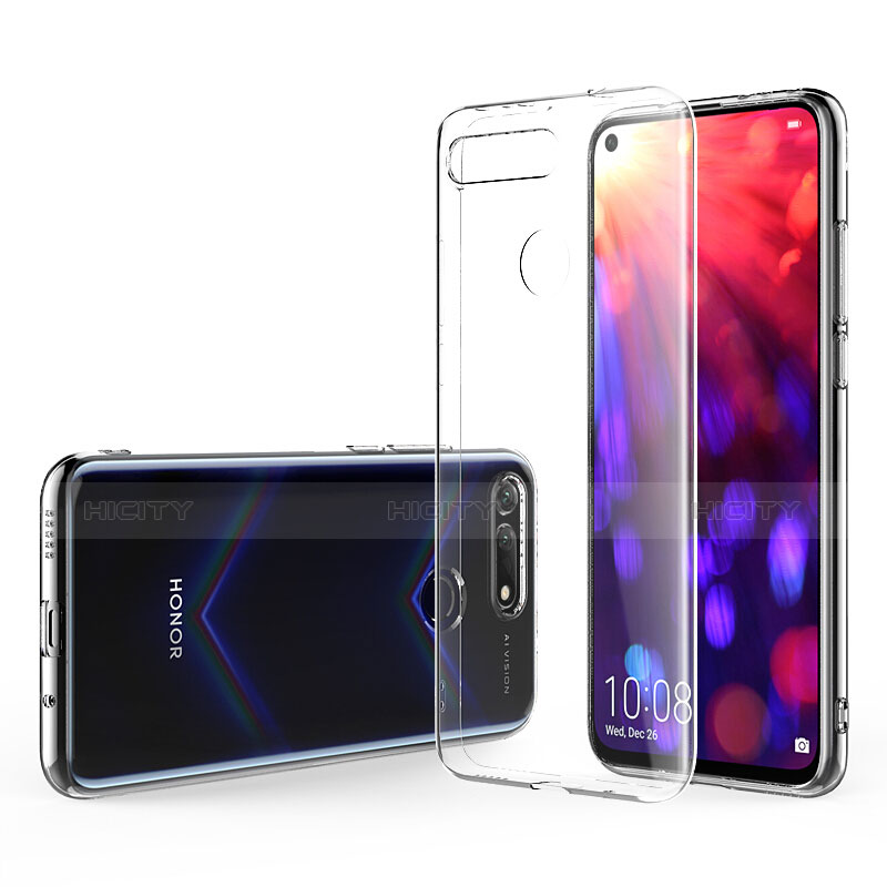 Coque Ultra Fine Silicone Souple Transparente et Protecteur d'Ecran pour Huawei Honor V20 Clair Plus