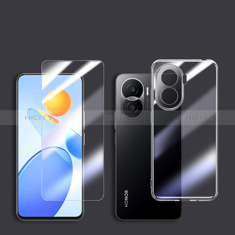 Coque Ultra Fine Silicone Souple Transparente et Protecteur d'Ecran pour Huawei Honor X40i 5G Clair Plus