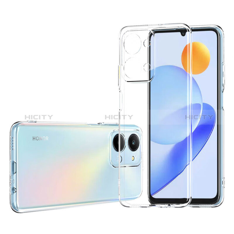 Coque Ultra Fine Silicone Souple Transparente et Protecteur d'Ecran pour Huawei Honor X7a Clair Plus