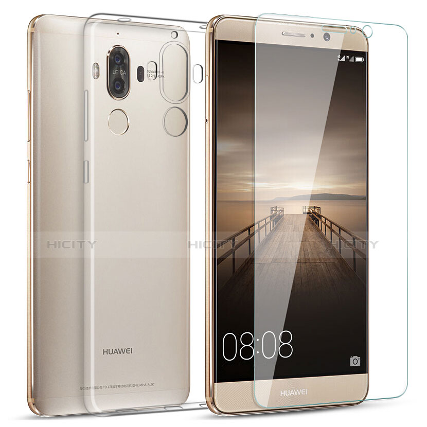 Coque Ultra Fine Silicone Souple Transparente et Protecteur d'Ecran pour Huawei Mate 9 Clair Plus