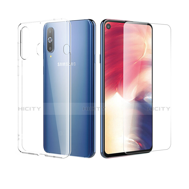 Coque Ultra Fine Silicone Souple Transparente et Protecteur d'Ecran pour Samsung Galaxy A8s SM-G8870 Clair Plus