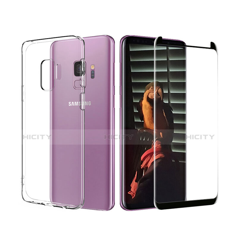 Coque Ultra Fine Silicone Souple Transparente et Protecteur d'Ecran pour Samsung Galaxy S9 Clair Plus