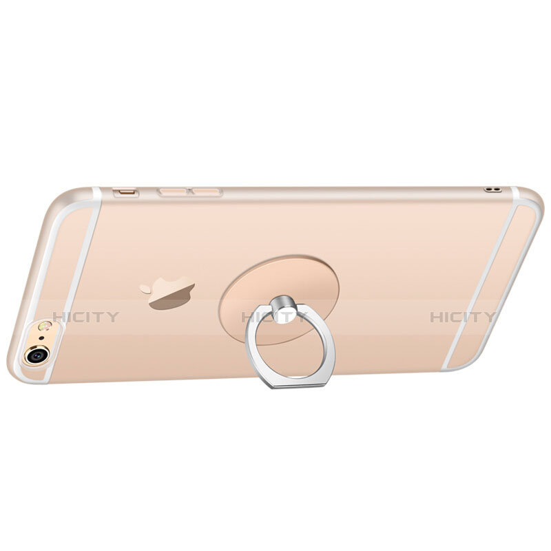 Coque Ultra Fine Silicone Souple Transparente et Support Bague Anneau pour Apple iPhone 6 Clair Plus