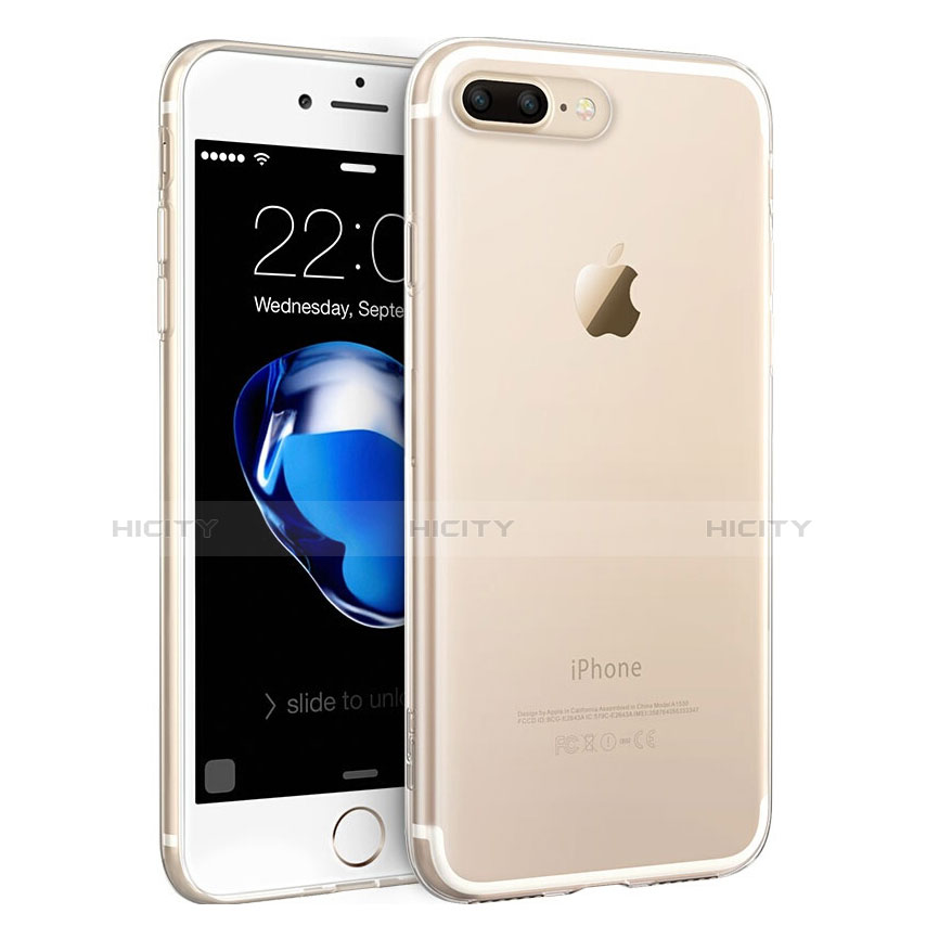 Coque Ultra Fine Silicone Souple Transparente et Support Bague Anneau pour Apple iPhone 7 Plus Clair Plus