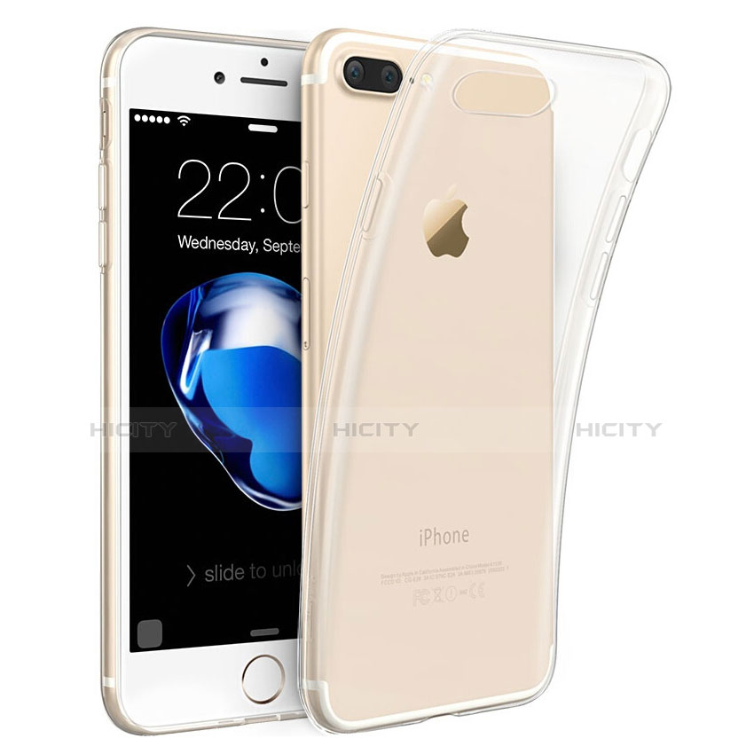 Coque Ultra Fine Silicone Souple Transparente et Support Bague Anneau pour Apple iPhone 7 Plus Clair Plus