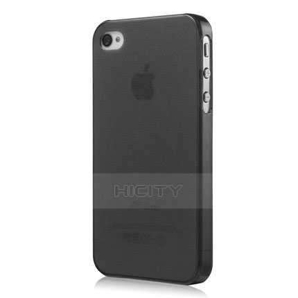 Coque Ultra Fine Silicone Souple Transparente Mat pour Apple iPhone 4S Gris Plus