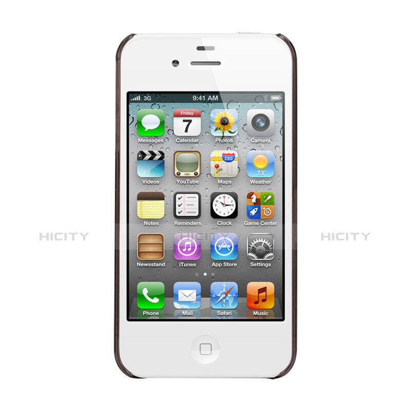 Coque Ultra Fine Silicone Souple Transparente Mat pour Apple iPhone 4S Gris Plus