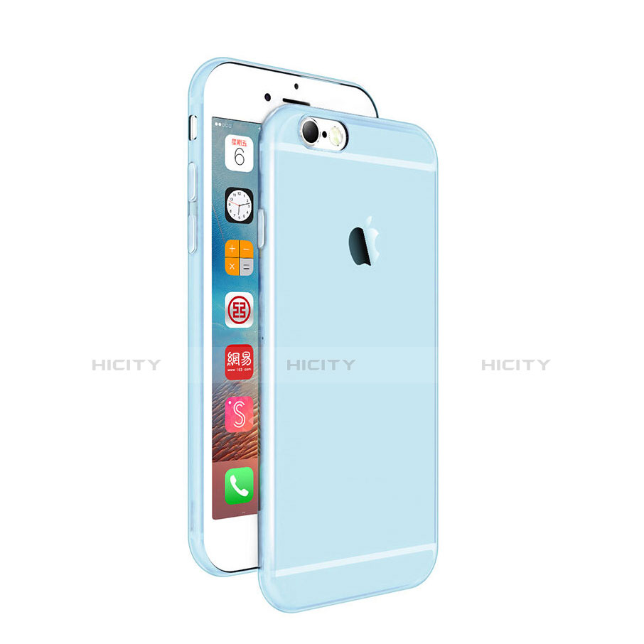 Coque Ultra Fine Silicone Souple Transparente pour Apple iPhone 6 Bleu Plus