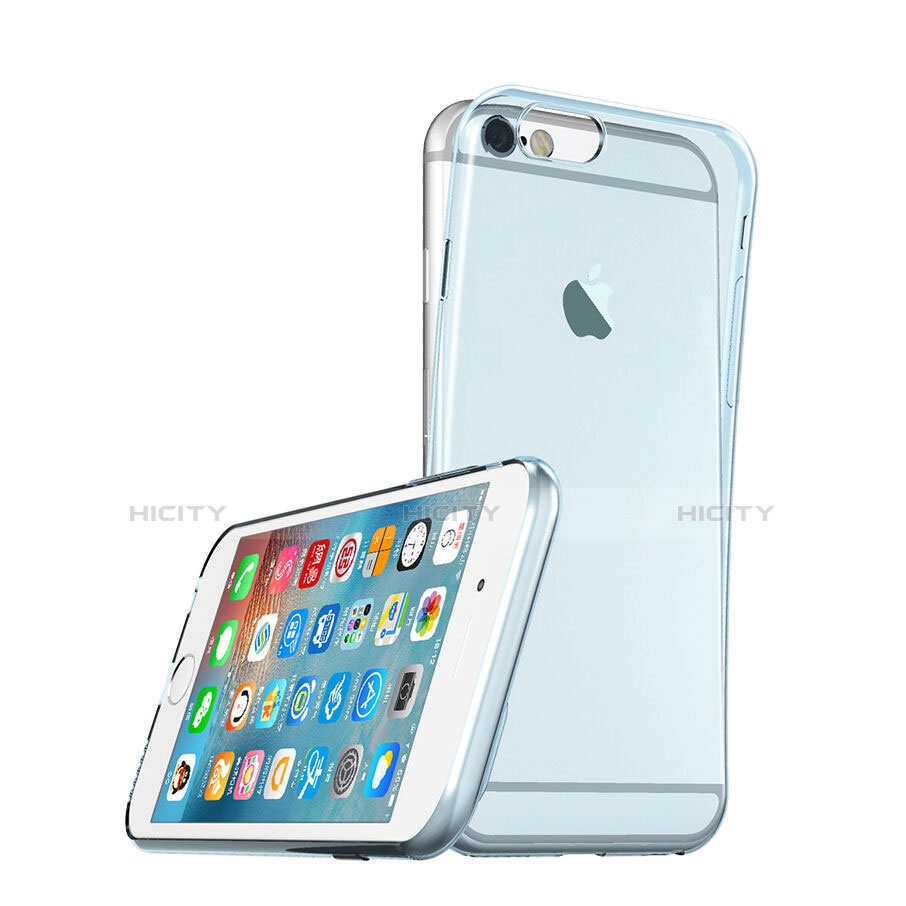 Coque Ultra Fine Silicone Souple Transparente pour Apple iPhone 6 Plus Bleu Plus