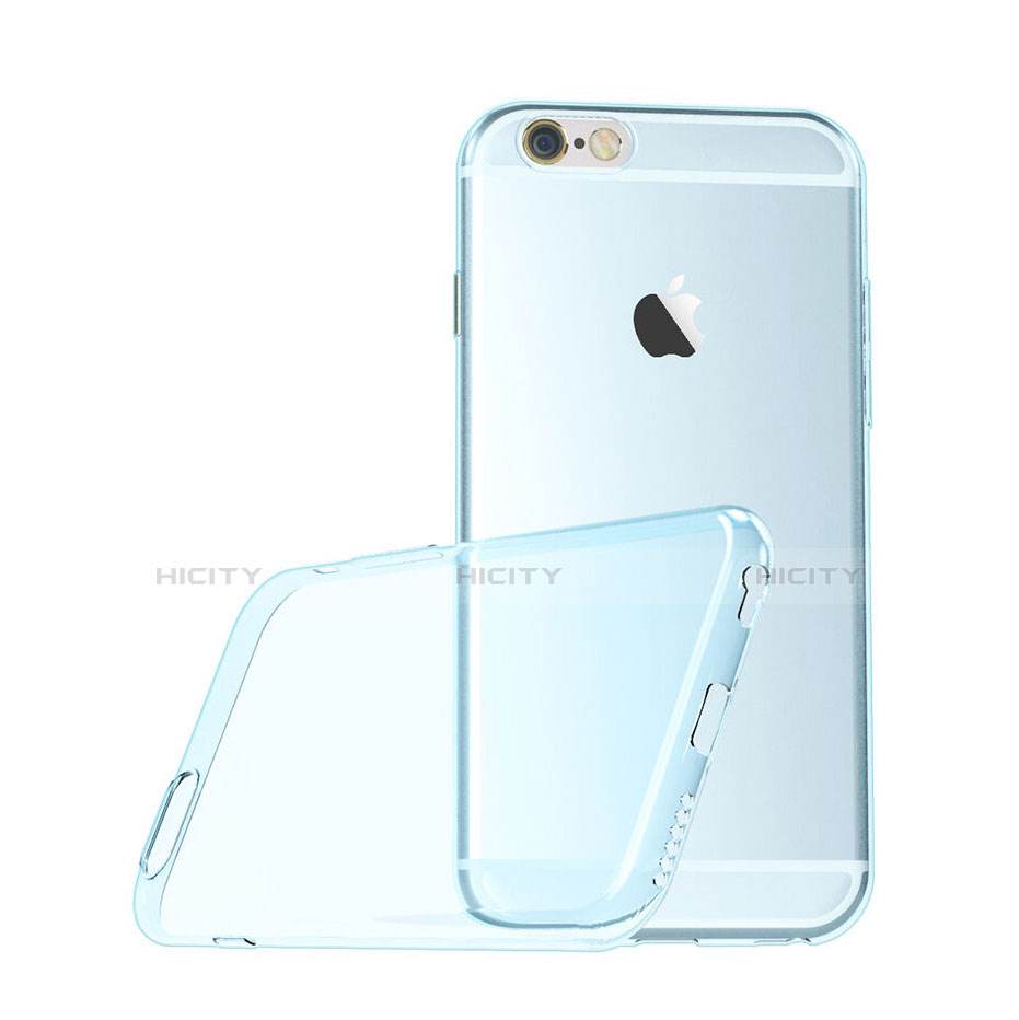 Coque Ultra Fine Silicone Souple Transparente pour Apple iPhone 6 Plus Bleu Plus