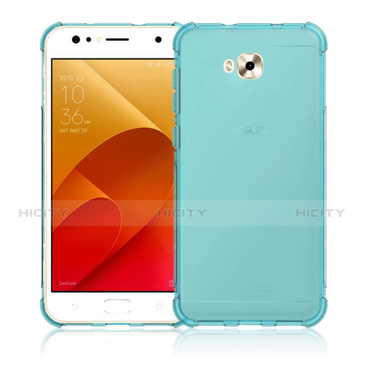 Coque Ultra Fine Silicone Souple Transparente pour Asus Zenfone 4 Selfie ZD553KL Bleu Plus