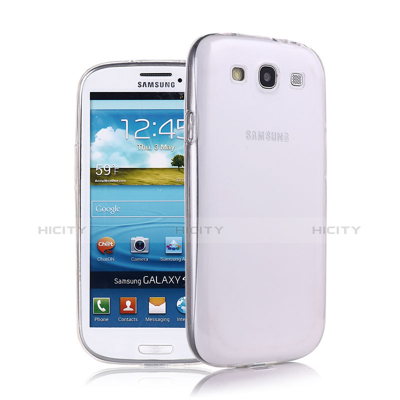 Coque Ultra Fine Silicone Souple Transparente pour Samsung Galaxy S3 i9300 Blanc Plus