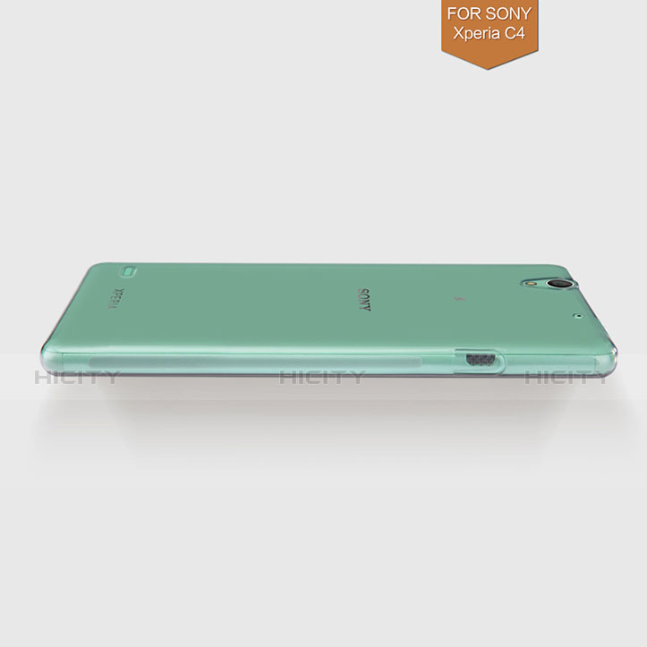 Coque Ultra Fine Silicone Souple Transparente pour Sony Xperia C4 Gris Plus