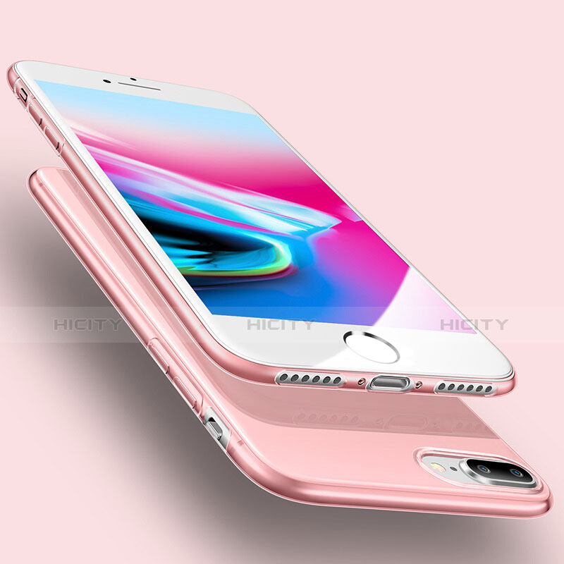 Coque Ultra Fine Silicone Souple Transparente T03 pour Apple iPhone 8 Plus Rose Plus