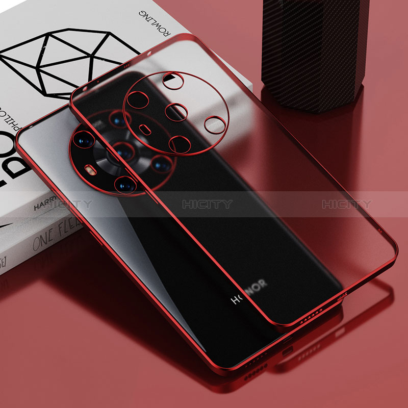 Coque Ultra Fine TPU Souple Housse Etui Transparente AN1 pour Huawei Honor Magic3 5G Rouge Plus