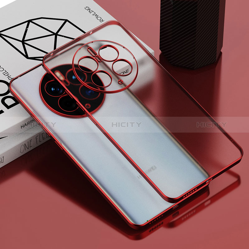 Coque Ultra Fine TPU Souple Housse Etui Transparente AN1 pour Huawei Mate 50 Pro Rouge Plus