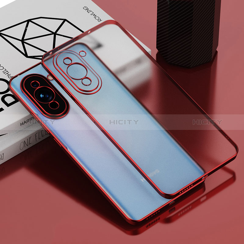 Coque Ultra Fine TPU Souple Housse Etui Transparente AN1 pour Huawei Nova 10 Pro Rouge Plus