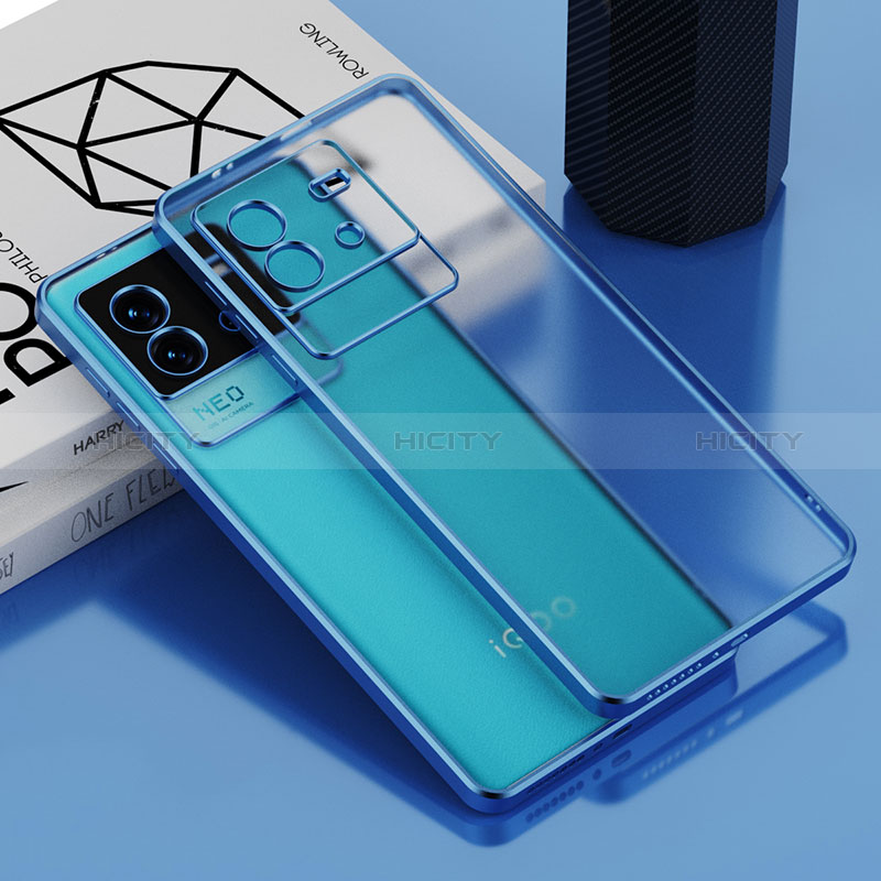 Coque Ultra Fine TPU Souple Housse Etui Transparente AN1 pour Vivo iQOO Neo6 5G Bleu Plus