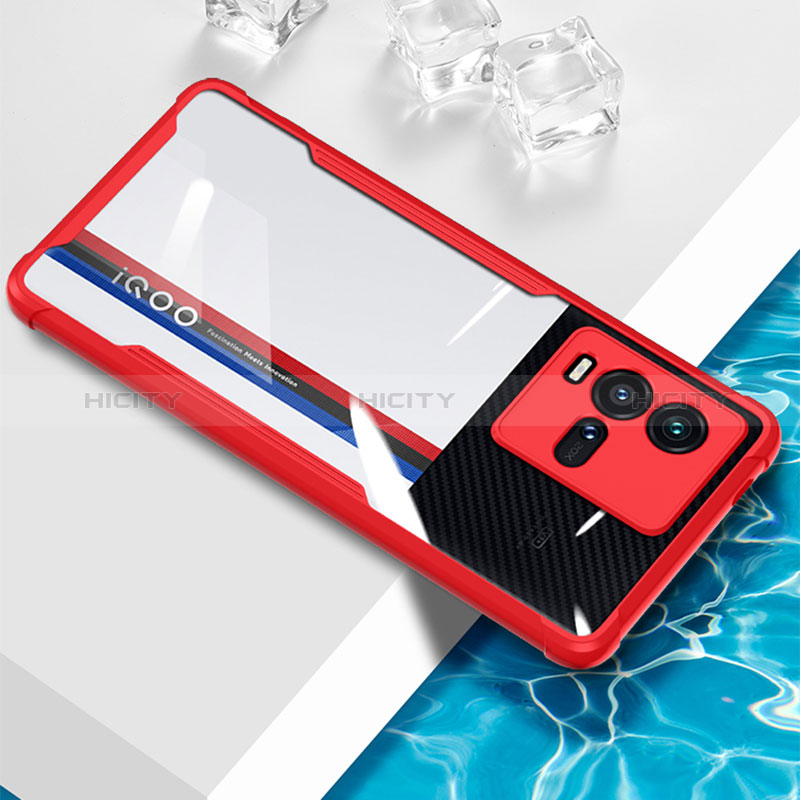 Coque Ultra Fine TPU Souple Housse Etui Transparente BH1 pour Vivo iQOO 10 5G Rouge Plus