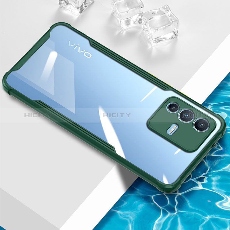 Coque Ultra Fine TPU Souple Housse Etui Transparente BH1 pour Vivo V23 Pro 5G Vert Plus