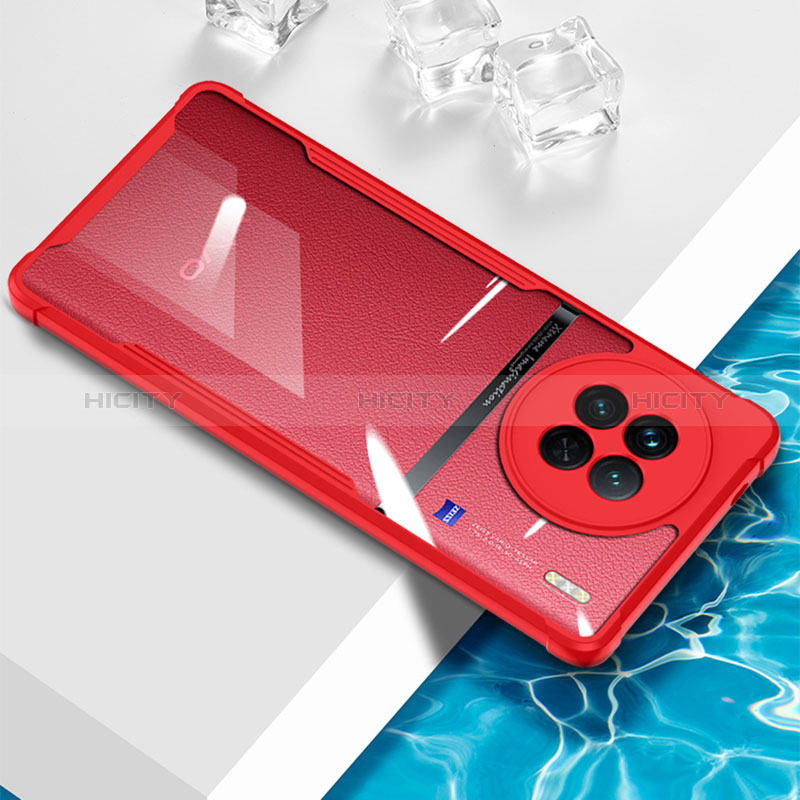 Coque Ultra Fine TPU Souple Housse Etui Transparente BH1 pour Vivo X90 5G Rouge Plus