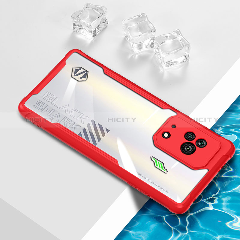 Coque Ultra Fine TPU Souple Housse Etui Transparente BH1 pour Xiaomi Black Shark 5 5G Rouge Plus