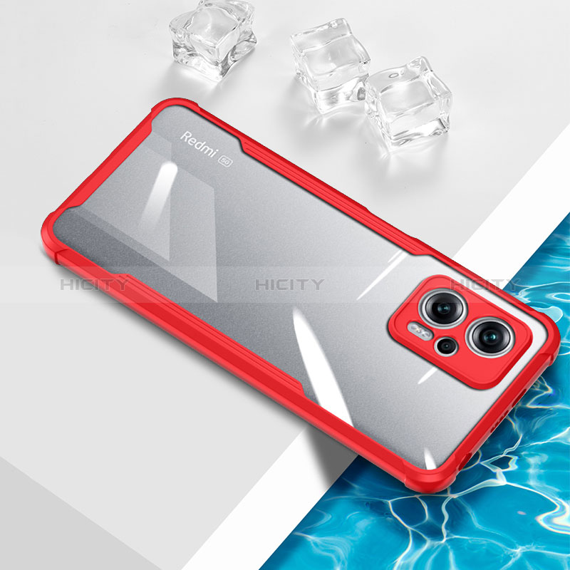 Coque Ultra Fine TPU Souple Housse Etui Transparente BH1 pour Xiaomi Redmi Note 11T Pro+ Plus 5G Rouge Plus