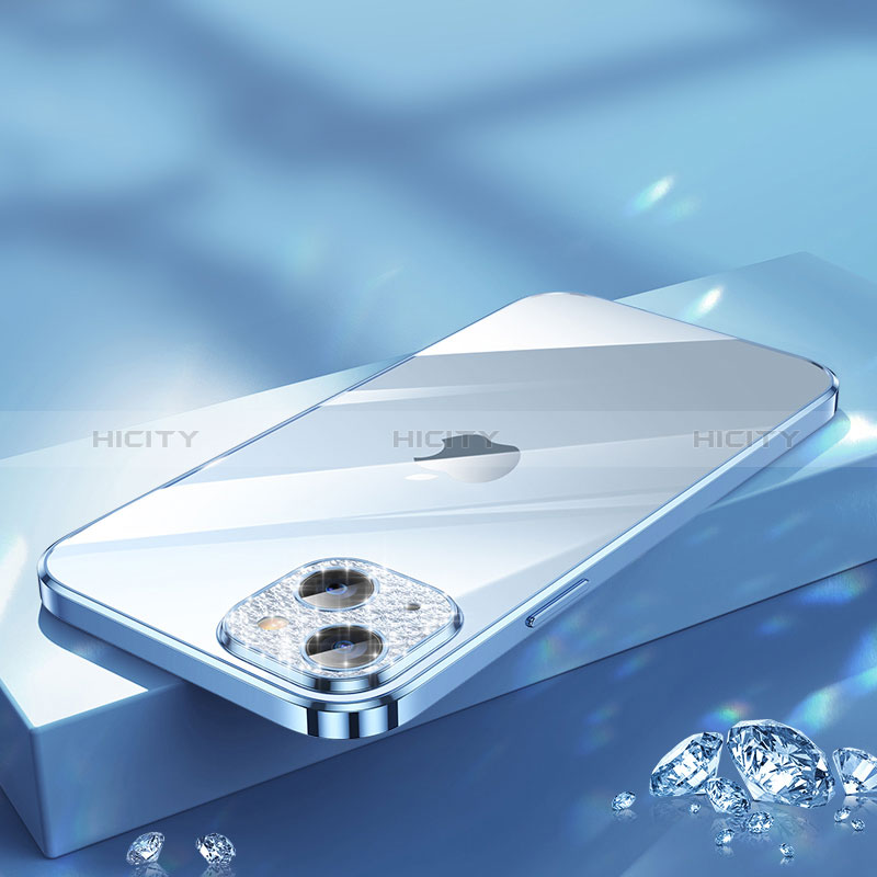 Coque Ultra Fine TPU Souple Housse Etui Transparente Bling-Bling LD2 pour Apple iPhone 13 Bleu Plus