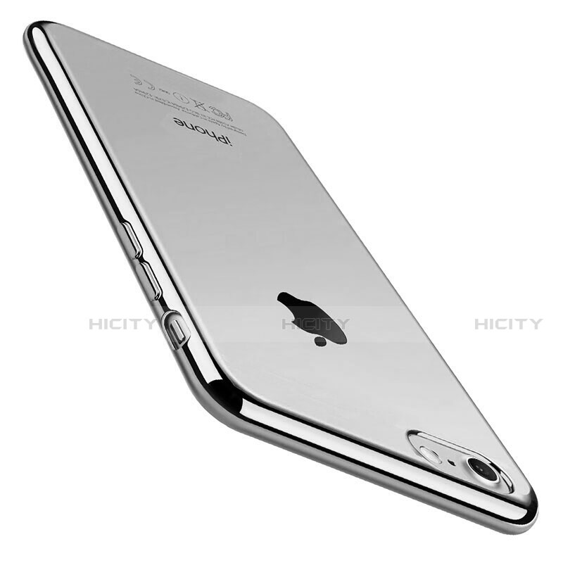 Coque Ultra Fine TPU Souple Housse Etui Transparente C01 pour Apple iPhone SE (2020) Argent Plus
