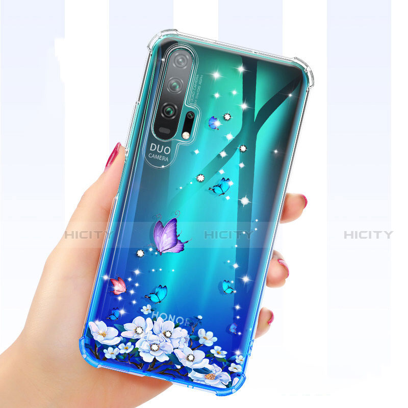 Coque Ultra Fine TPU Souple Housse Etui Transparente Fleurs K01 pour Huawei Honor 20 Pro Plus