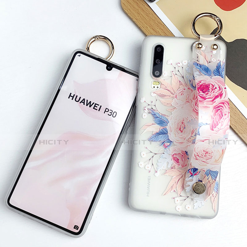 Coque Ultra Fine TPU Souple Housse Etui Transparente Fleurs pour Huawei P30 Plus